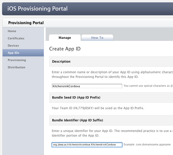 Example App ID