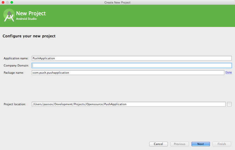 Android Studio - New Project