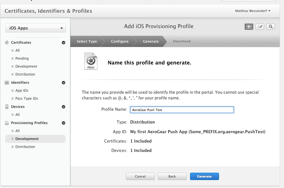 Give the Distribution Profile a Name