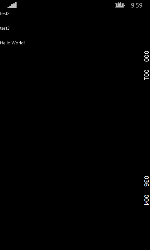Push Application Main Screen